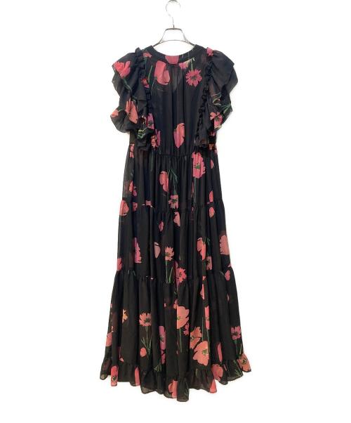 DOUBLE STANDARD CLOTHING（ダブルスタンダードクロージング）DOUBLE STANDARD CLOTHING (ダブルスタンダードクロージング) パウダーシフォンワンピース ブラック サイズ:38の古着・服飾アイテム