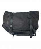 VISVIMビズビム）の古着「レザー切替メッセンジャーバッグ」｜ブラック