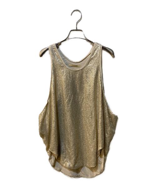 Curensology（カレンソロジー）Curensology (カレンソロジー) スパングルタンクトップ ベージュ サイズ:Freeの古着・服飾アイテム
