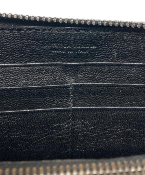 BOTTEGA VENETA（ボッテガベネタ）BOTTEGA VENETA (ボッテガベネタ) イントレチャート ラウンドジップウォレット ブラックの古着・服飾アイテム