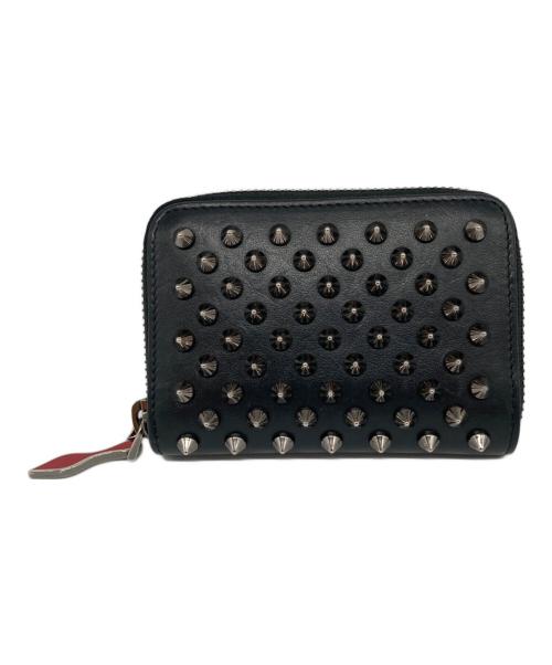 Christian Louboutin（クリスチャン・ルブタン）Christian Louboutin (クリスチャン・ルブタン) パネトーネ スタッズ コインケース ブラック×レッドの古着・服飾アイテム