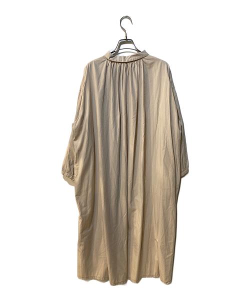 BROCANTE（ブロカント）BROCANTE (ブロカント) コットンレーヨンヴィンテージクロス バロンロンワンピース ベージュ サイズ:2の古着・服飾アイテム
