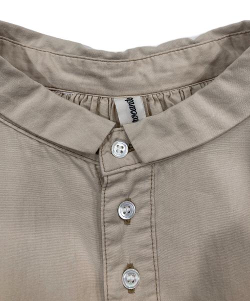 BROCANTE（ブロカント）BROCANTE (ブロカント) コットンレーヨンヴィンテージクロス バロンロンワンピース ベージュ サイズ:2の古着・服飾アイテム