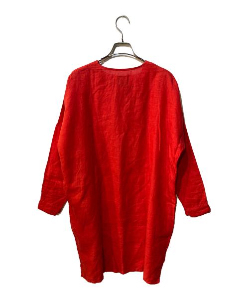 Honnete（オネット）Honnete (オネット) リネンワンピース レッド サイズ:Freeの古着・服飾アイテム