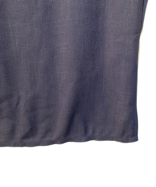 BALLSEY（ボールジィ）BALLSEY (ボールジィ) ポリエステルレーヨンカラミ フレンチスリーブブラウス ネイビー サイズ:36の古着・服飾アイテム