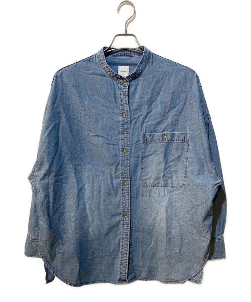 Spick and Span（スピック＆スパン）Spick and Span (スピックアンドスパン) バンドカラーボックスダンガリーシャツ インディゴ サイズ:Freeの古着・服飾アイテム