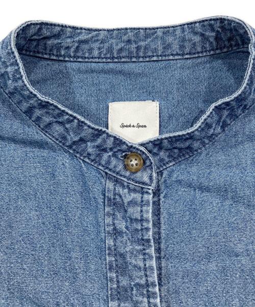 Spick and Span（スピック＆スパン）Spick and Span (スピックアンドスパン) バンドカラーボックスダンガリーシャツ インディゴ サイズ:Freeの古着・服飾アイテム