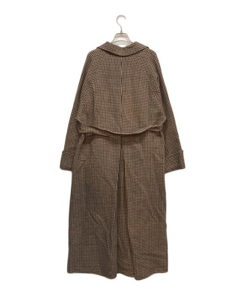 Mila Owen（ミラオーウェン）Mila Owen (ミラオーウェン) 接結ロングトレンチコート ブラウンの古着・服飾アイテム