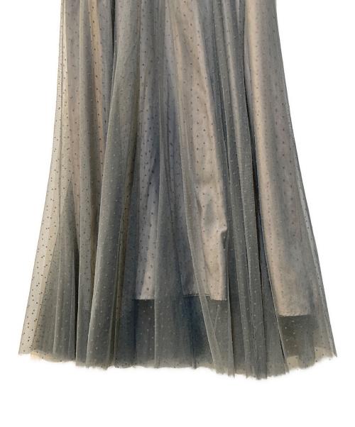 Snidel（スナイデル）Snidel (スナイデル) ドットチュールドレス ブルー 未使用品の古着・服飾アイテム