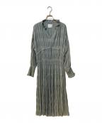 Ameriアメリ）の古着「シャーリングプリーツドレス」｜ブルー