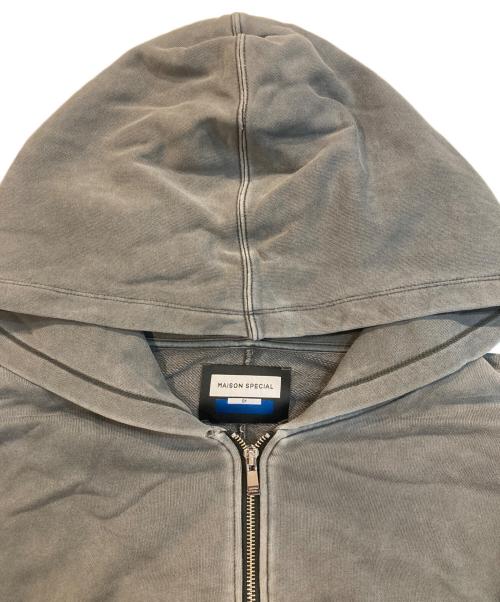MAISON SPECIAL（メゾンスペシャル）MAISON SPECIAL (メゾンスペシャル) Pigment Sweat Prime-Over Zip Hoodie グレー サイズ:1の古着・服飾アイテム