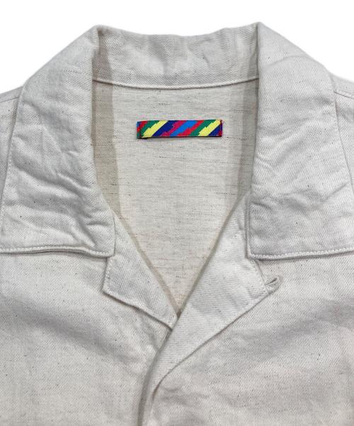 is-ness（イズネス）is-ness (イズネス) SLIT SHORT SLEEVE SHIRT アイボリー サイズ:Lの古着・服飾アイテム