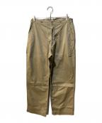 COMOLIコモリ）の古着「コットンチノ オーバーパンツ」｜ベージュ
