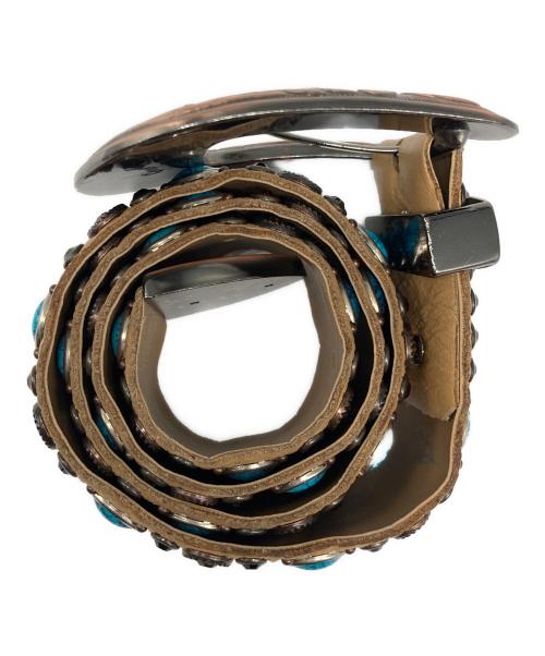 Kippys（キッピーズ）Kippys (キッピーズ) スタッズベルト ターコイズ サイズ:81ｃｍ（W32）の古着・服飾アイテム