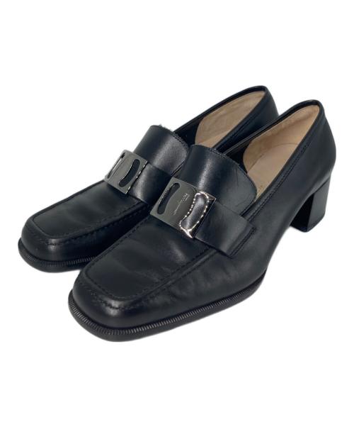 Salvatore Ferragamo（サルヴァトーレ フェラガモ）Salvatore Ferragamo (サルヴァトーレ フェラガモ) ローファーパンプス ブラック サイズ:5.5の古着・服飾アイテム