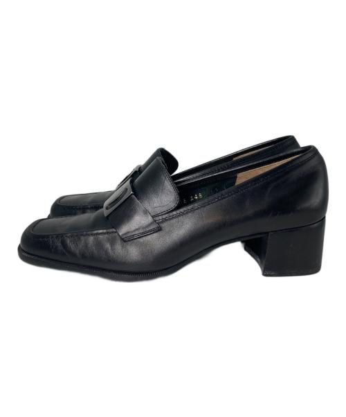 Salvatore Ferragamo（サルヴァトーレ フェラガモ）Salvatore Ferragamo (サルヴァトーレ フェラガモ) ローファーパンプス ブラック サイズ:5.5の古着・服飾アイテム