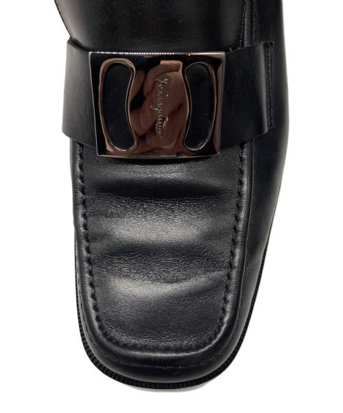 Salvatore Ferragamo（サルヴァトーレ フェラガモ）Salvatore Ferragamo (サルヴァトーレ フェラガモ) ローファーパンプス ブラック サイズ:5.5の古着・服飾アイテム