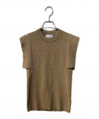 CLANEクラネ）の古着「SQUARE SLEEVE KNIT TOPS」｜ブラウン