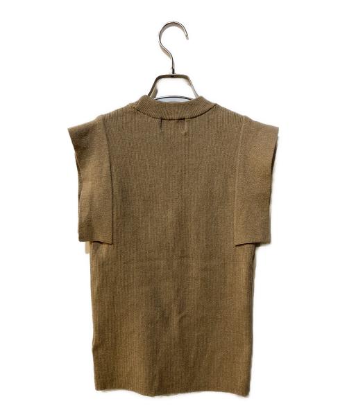 CLANE（クラネ）CLANE (クラネ) SQUARE SLEEVE KNIT TOPS ブラウン サイズ:1の古着・服飾アイテム
