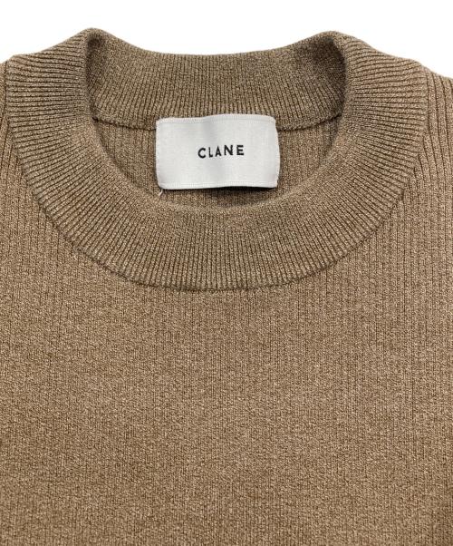 CLANE（クラネ）CLANE (クラネ) SQUARE SLEEVE KNIT TOPS ブラウン サイズ:1の古着・服飾アイテム