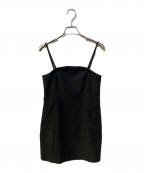 CLANEクラネ）の古着「ROUND CUT BARE BUSTIER」｜ブラック