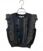 HER LIP TOハーリップトゥ）の古着「Airy Brush Knit Top」｜ブラック