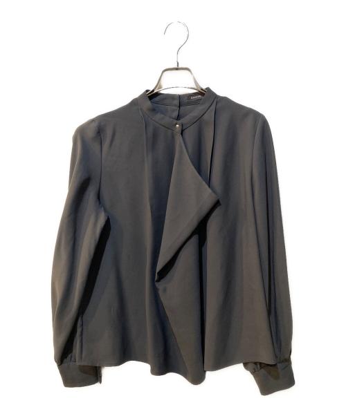 anuans（アニュアンス）anuans (アニュアンス) カスケードフリルブラウス グレー サイズ:Freeの古着・服飾アイテム