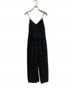 CLANEクラネ）の古着「FRINGE CAMISOLE ALL IN ONE」｜ブラック