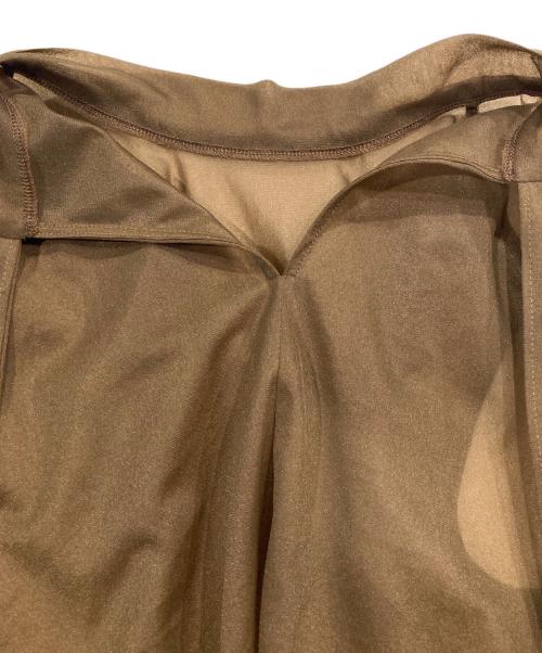 anuans（アニュアンス）anuans (アニュアンス) ボウタイシアーカットトップス ブラウン サイズ:Freeの古着・服飾アイテム