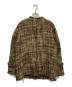 CLANE (クラネ) NO COLOR TWEED JACKET ノーカラー ツイード ジャケット ブラウン サイズ:2：14000円