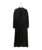 CLANEクラネ）の古着「フローレットオパールワンピース」｜ブラック