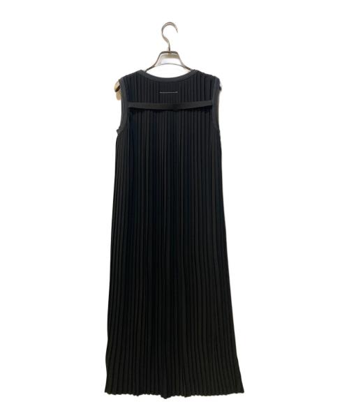 MM6 Maison Margiela（エムエムシックスメゾンマルジェラ）MM6 Maison Margiela (エムエムシックスメゾンマルジェラ) プリーツノースリーブワンピース ブラック サイズ:38の古着・服飾アイテム