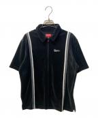SUPREMEシュプリーム）の古着「Velour Warm Up Shirts」｜ブラック