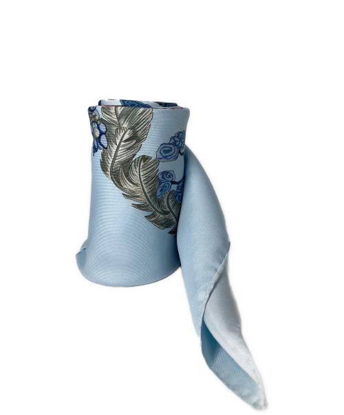 HERMES（エルメス）HERMES (エルメス) カレ90 chapeau 脱帽 ブルーの古着・服飾アイテム