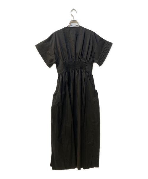 ELENDEEK（エレンディーク）ELENDEEK (エレンディーク) キーネックタックギャザーワンピース ブラック サイズ:02の古着・服飾アイテム