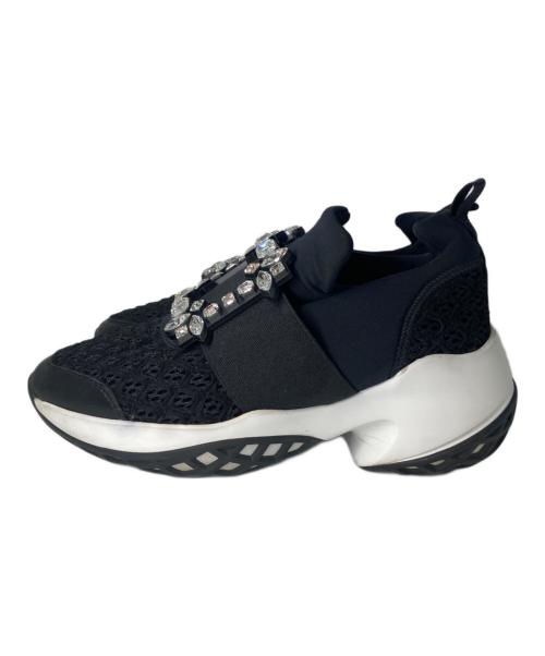 Roger Vivier（ロジェ ヴィヴィエ）Roger Vivier (ロジェ ヴィヴィエ) クリスタルバックルスニーカー ブラック サイズ:34.5の古着・服飾アイテム