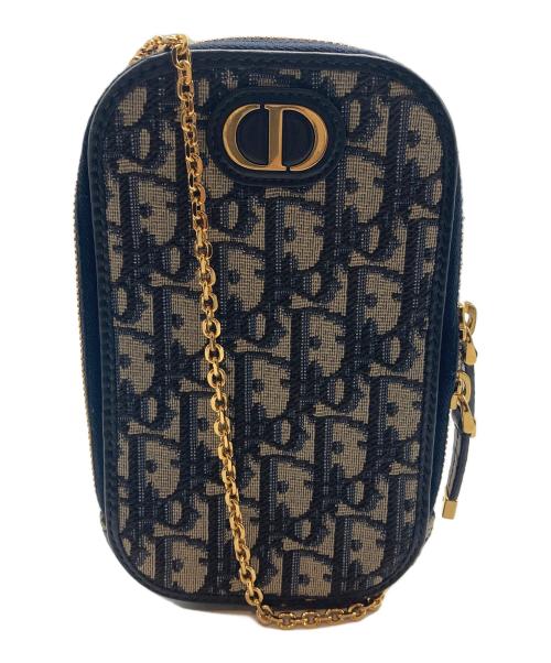Christian Dior（クリスチャン ディオール）Christian Dior (クリスチャン ディオール) 30 montaigne フォンホルダー ショルダー ポーチ グレーの古着・服飾アイテム