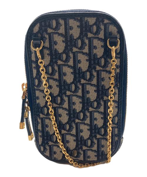 Christian Dior（クリスチャン ディオール）Christian Dior (クリスチャン ディオール) 30 montaigne フォンホルダー ショルダー ポーチ グレーの古着・服飾アイテム