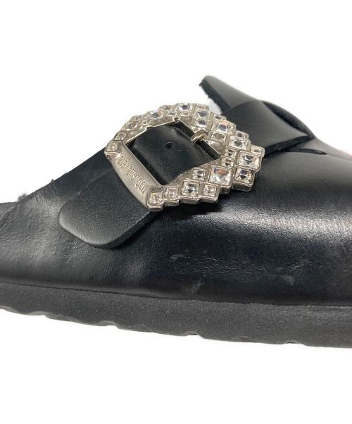 BIRKENSTOCK（ビルケンシュトック）BIRKENSTOCK (ビルケンシュトック) Manolo Blahnik (マノロブラニク) ボストンレザーサンダル ブラック サイズ:23㎝の古着・服飾アイテム