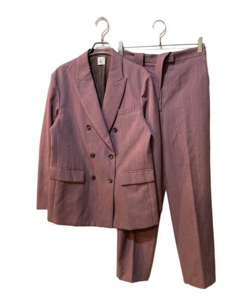 6(ROKU) BEAUTY&YOUTH（ロク ビューティーアンドユース）6(ROKU) BEAUTY&YOUTH (ロク ビューティーアンドユース) PEAKED LAPEL JACKET セットアップ パープル サイズ:36の古着・服飾アイテム