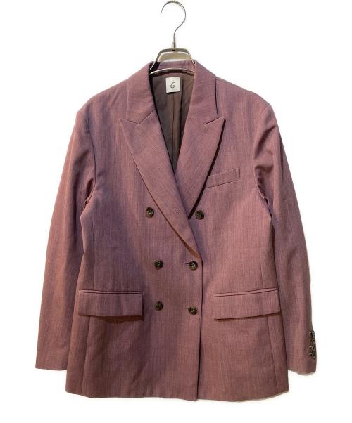 6(ROKU) BEAUTY&YOUTH（ロク ビューティーアンドユース）6(ROKU) BEAUTY&YOUTH (ロク ビューティーアンドユース) PEAKED LAPEL JACKET セットアップ パープル サイズ:36の古着・服飾アイテム