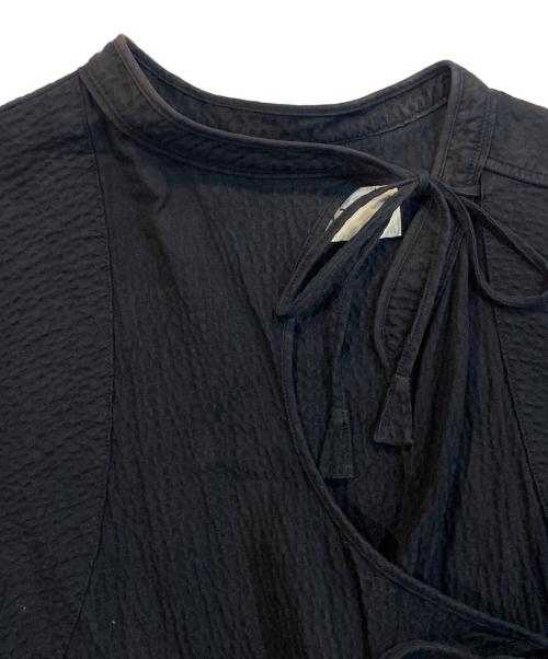WRYHT（ライト）WRYHT (ライト) knotted asymmetry front top ブラック サイズ:FREEの古着・服飾アイテム