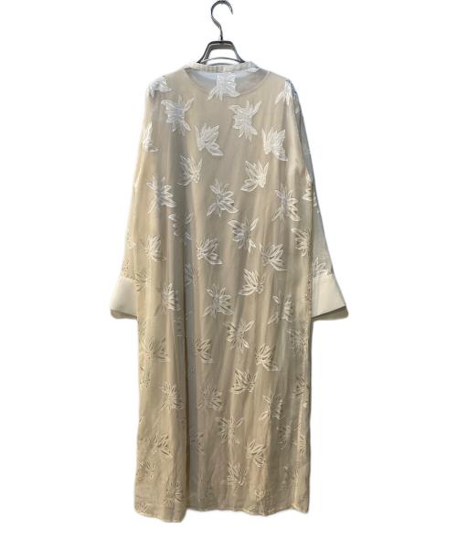 CAPRICIEUX LE'MAGE（カプリシューレマージュ）CAPRICIEUX LE'MAGE (カプリシューレマージュ) バンドカラーワンピース アイボリー サイズ:Free 未使用品の古着・服飾アイテム