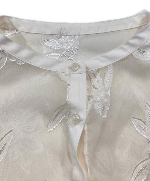 CAPRICIEUX LE'MAGE（カプリシューレマージュ）CAPRICIEUX LE'MAGE (カプリシューレマージュ) バンドカラーワンピース アイボリー サイズ:Free 未使用品の古着・服飾アイテム