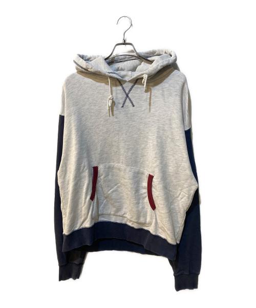 PERSON'S（パーソンズ）PERSON'S (パーソンズ) 2Tone Hoodie グレー サイズ:Lの古着・服飾アイテム