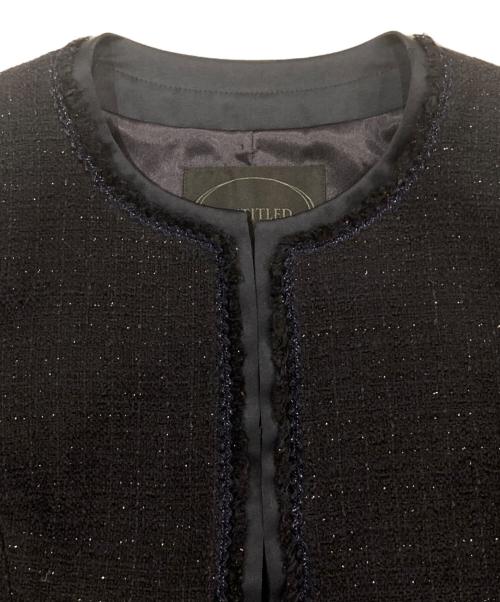 UNTITLED（アンタイトル）UNTITLED (アンタイトル) ツイードジャケットセットアップ ブラック サイズ:1の古着・服飾アイテム