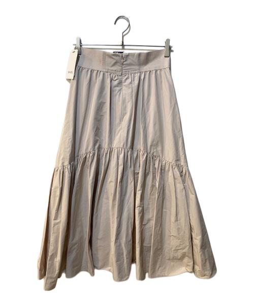 Snidel（スナイデル）Snidel (スナイデル) ベルトオンギャザーフレアスカート ベージュ サイズ:1 未使用品の古着・服飾アイテム