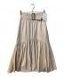 Snidel（スナイデル）の古着「ベルトオンギャザーフレアスカート」｜ベージュ