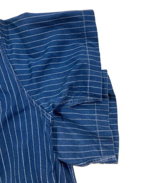 SUGAR CANE（シュガーケーン）SUGAR CANE (シュガーケーン) FICTION ROMANCE 8.5oz. WABASH STRIPE WORK SHIRT ネイビー サイズ:15の古着・服飾アイテム