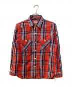 SUGAR CANEシュガーケーン）の古着「TWILL CHECK WORK SHIRT」｜レッド